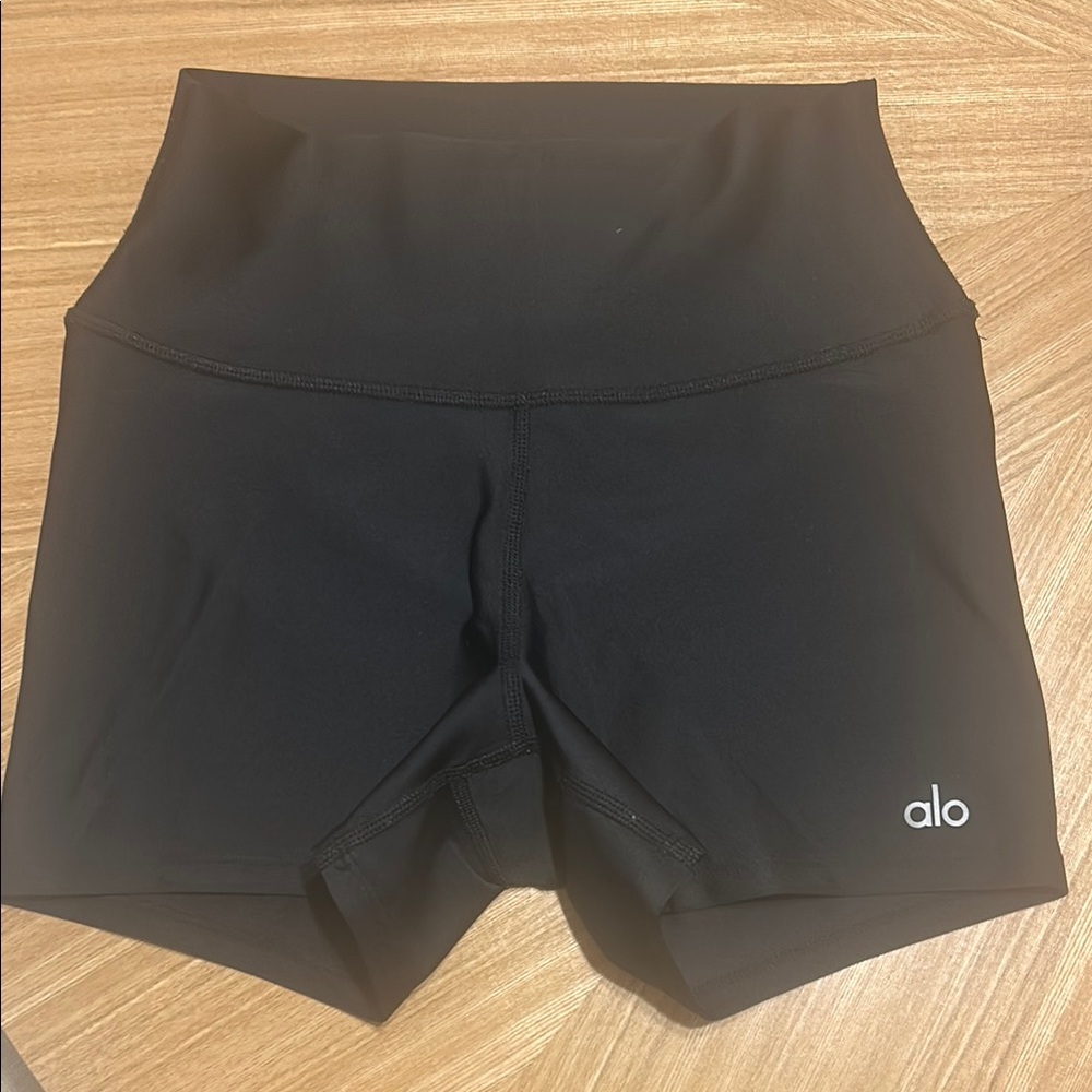 ALO Yoga Black High-Rise Bike Shorts